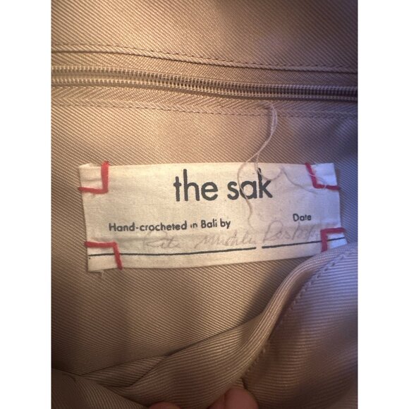 The Sak Hand-Crocheted Leather & Cotton Shoulder Bag Brown & Multicolor - Picture 5 of 6